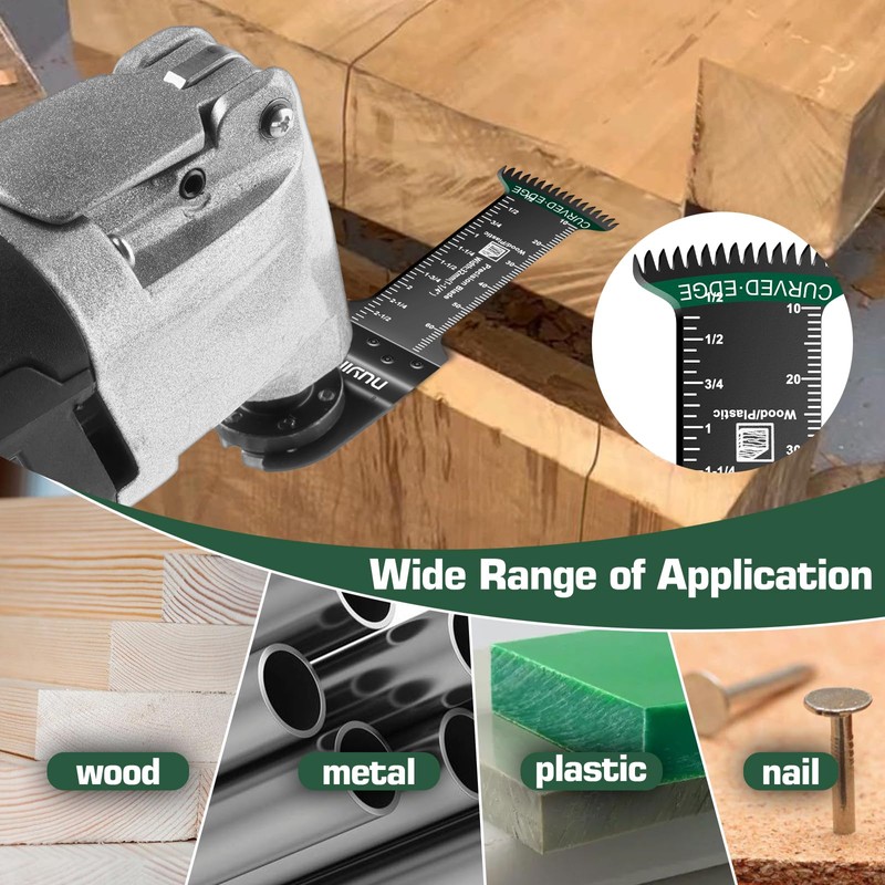 nuyikaso 5Pcs Multi Tool Blade Set for Wood Plastic Include