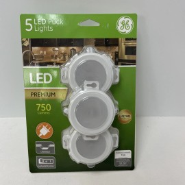 GE 3 LED Puck Lights 450 Lumens Linkable Lights Brand New
