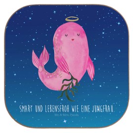 Mr. & Mrs. Panda Drinks Coaster Zodiac Sign Virgo Gift Wooden Coaster Zodiac Sign Astrology Gift September Coaster