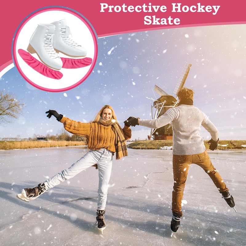 Anglekai 2+2P Hockey Skate Guards, Adjustable Figure Ice Skate Blade