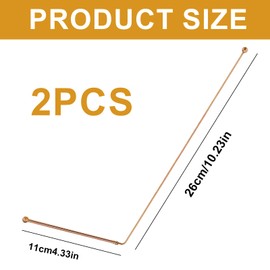 Pack of 2 Dowsing Rods, Energy Rods, Spiritual Probe Rod, Made of 99.9% Pure Copper, for Finding Water Sources, Buried Objects and Ghosts