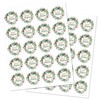 2" Round Greenery Wreath Merry Christmas Stickers (40 Labels)