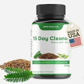Colon Cleanse with Senna Leaf & Aloe for Women – Detox Supplement for Gut Health