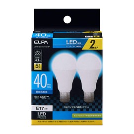 ELPA LDA4D-G-E17-G4103-2P LED Bulb Mini Krypton Shape E17 Daylight Equivalent, Indoor Use, Pack of 2