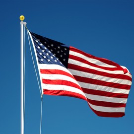 NQ Flag Pole Ball Topper Ornament - Flagpole Top Replacement, Aluminum Anodized Finish - 1/2"-13UNC Threading Fit Most USA Flag Pole,Truck & Solar Light (3", Yellow)