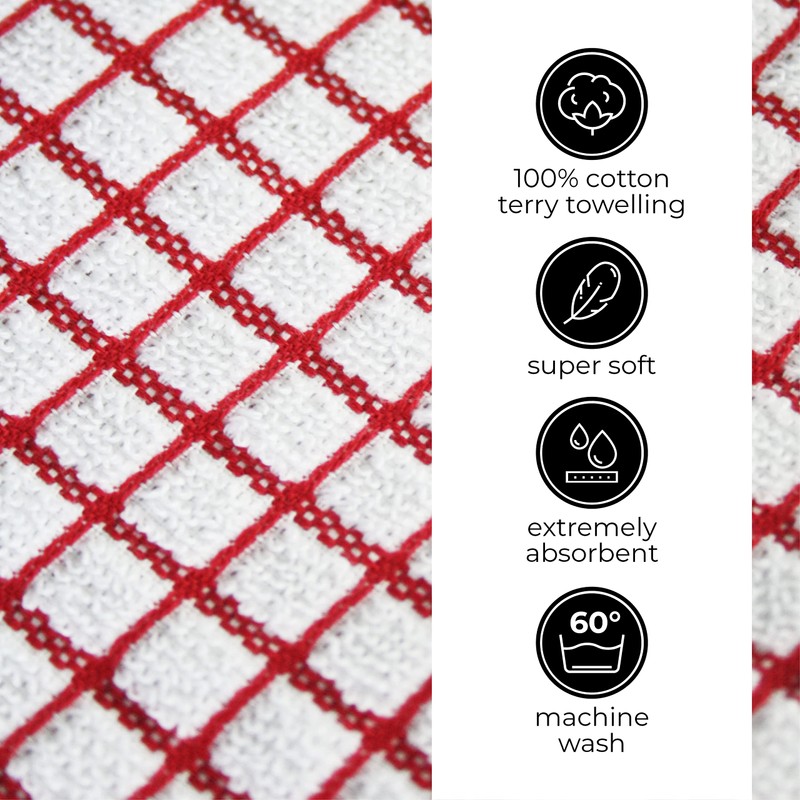 Samuel Lamont & Sons 706Rd Poli Dri Tea Towel, Red