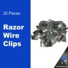 Bobco Metal Razor Wire Clips for Installation | 25 Pieces