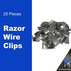Bobco Metal Razor Wire Clips for Installation  |  25 Pieces