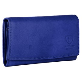 J. Wilson London Ladies RFID Protection Real Leather Purse Card Women Wallet Zip Coin Pocket