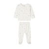 VERTBAUDET Organic Collection: 2 Pack Baby Pyjamas with Poppers, grey