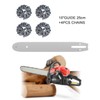 Pack of 4 Saw Chains + Blade 25 cm 3/8