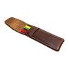 Chestnut Leather Pen Holder, Triple Pen Holder, Leather Pen Case,
