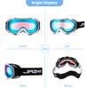 JRZHX Spherical Ski Goggles (White Ice Blue)
