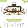 WILON Semi Flush Mount Ceiling Light, Industrial 6 Light Close