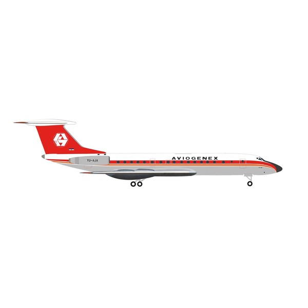 herpa Aviogenex Tupolev TU-134A - YU-Aja Titograd 1:500 Scale Miniature