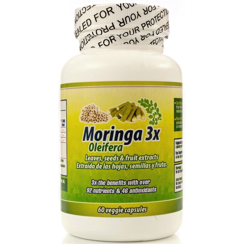 Nutrisalud Products Moringa en Capsulas naturales. Set de 2 frascos.