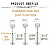 MODRSA Threadless Cartilage Earrings - Tragus & Helix Piercings -
