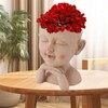 Men Face Flower Pot Hand Painting Resin Men Head Flowerpot