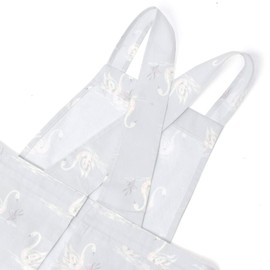 COLORFUL CANDY STYLE LAURA ASHLEY Swans N7906710 Children's Apron, Girls, Just Put On, Back Cross, Triangle Width 3.9 - 4.7 inches (100 - 120 cm), Set