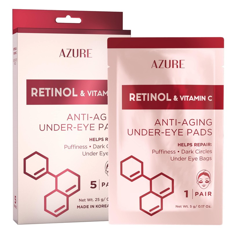 AZURE Almohadillas antienvejecimiento para debajo de los ojos con retinol