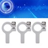 3Pcs Tube Clamp Hub Aluminum Shaft Clamping M4 Thread Mounting