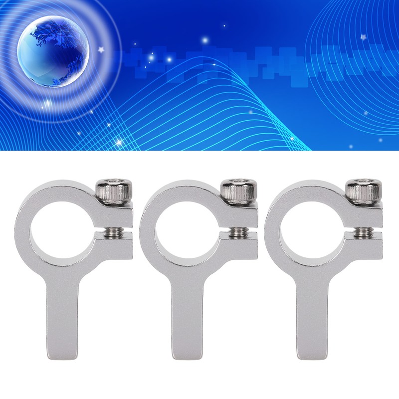 3Pcs Tube Clamp Hub Aluminum Shaft Clamping M4 Thread Mounting
