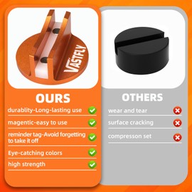VASTFLY Pinch Weld Jack Pad, Universal Magnetic Jacking Puck for Frame Rail, Car SUV Truck Pickup Sedan MPV Wagon Oil Change Tire Repair Must Haves (Orange)