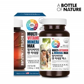 Abottle of Nature Multi-vitamin mineral supplement Multi-mineral vitamin supplement / 종합 비타민 미네랄 영양제 멀티 미네랄 비타민영양제