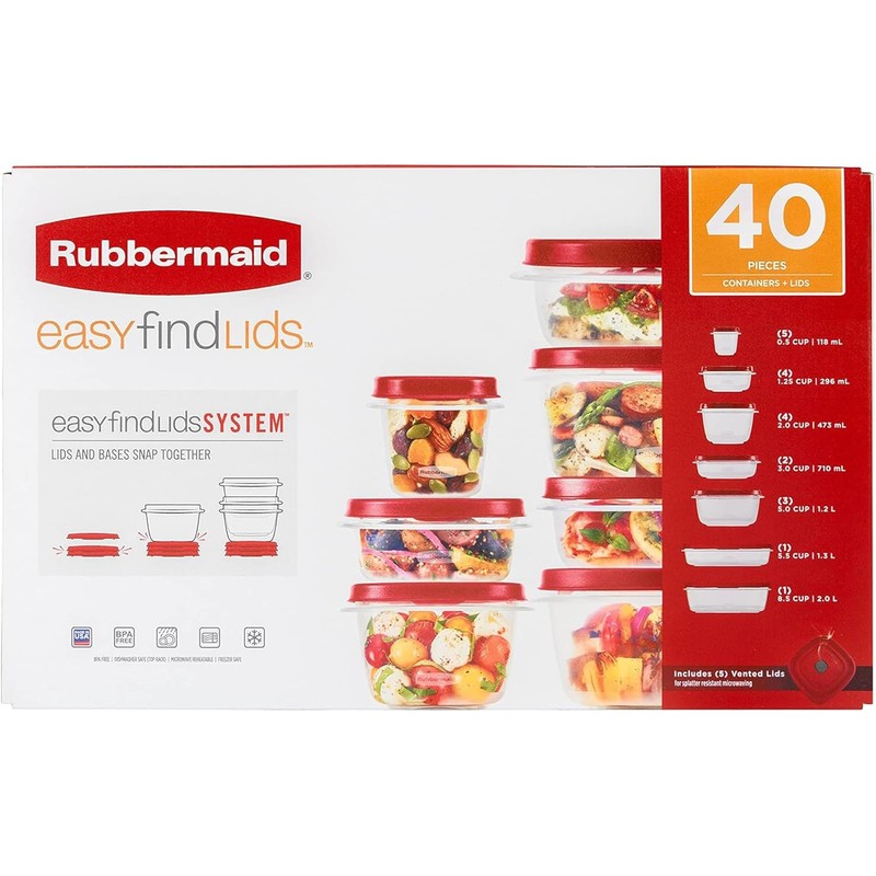 Rubbermaid 42-Piece Food Storage Containers with Lids