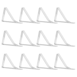 GLADFRESIT Tablecloth Clips 12PCS Stainless Steel Table Cloth Cover Clip Clamps for Home Kitchen Restaurant Picnic Camping Party Cloths