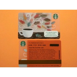 STARBUCKS CARD 2014 "BURST OF FALL" A REAL BEAUTY~VHTF~MI