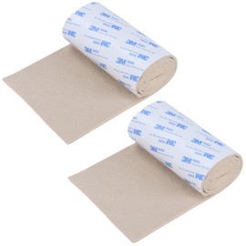 VOCOMO Felt Furniture Pads, Non Slip Self Adhesive Cuttable Felt Strips Beige Heavy Duty Felt Strip Roll for Protecting Hardwood Floors Chair Wall Protector (40 x 5 x 0.12 Inch, 2 Pack)