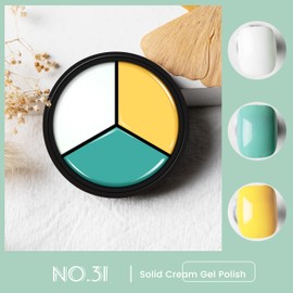 AIJIMEI Solid Gel Polish Cream Gel Nail Polish Solid Nail Polish Gel 3 in 1 Colors Solid Nail Polish for Nail Art Design Soak Off Solid Cream Gel Nail Polish for Home Use(A31)