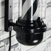 MIUXIU Barber Pole Black White LED Light,Traditional Barber Pole Outside
