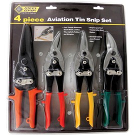 Steel Grip Aviation Snips 10" 4 Piece 10" Blister Pk