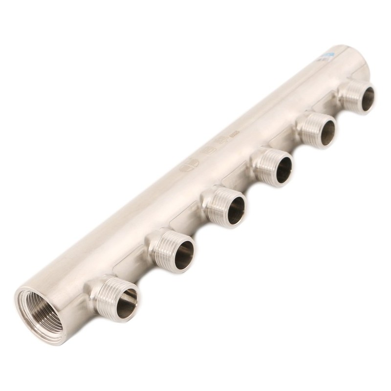 GOGOUP Shower Water Manifold G3/4" Inlet with G1/2" Outlet 7-Way
