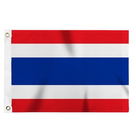 Flagolden Thailand Flag 12x18 inches for Boat, Vivid Color Small Thail Flags with 2 Brass Grommets Nautical Outdoor