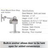 BRINKS Commercial - Floor Door Stop with Holder, Satin Chrome