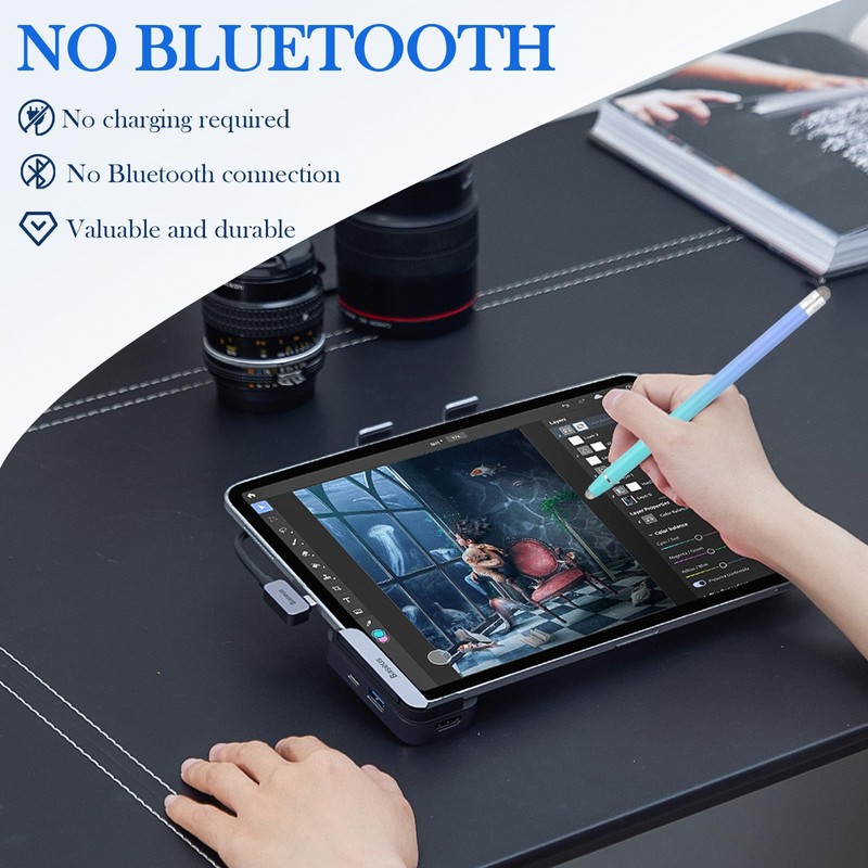 Touchscreen Pen, 2 in 1, Capacitive Stylus Touch Pen, High