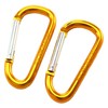 10 Aluminium Carabiner Hooks 50 x 5 mm Gold Fire