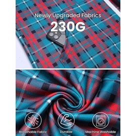 Ekouaer Plaid Adult Onesie Holiday Matching Onesie for Couples Hoody One Piece Pajamas (Plaid2,Medium