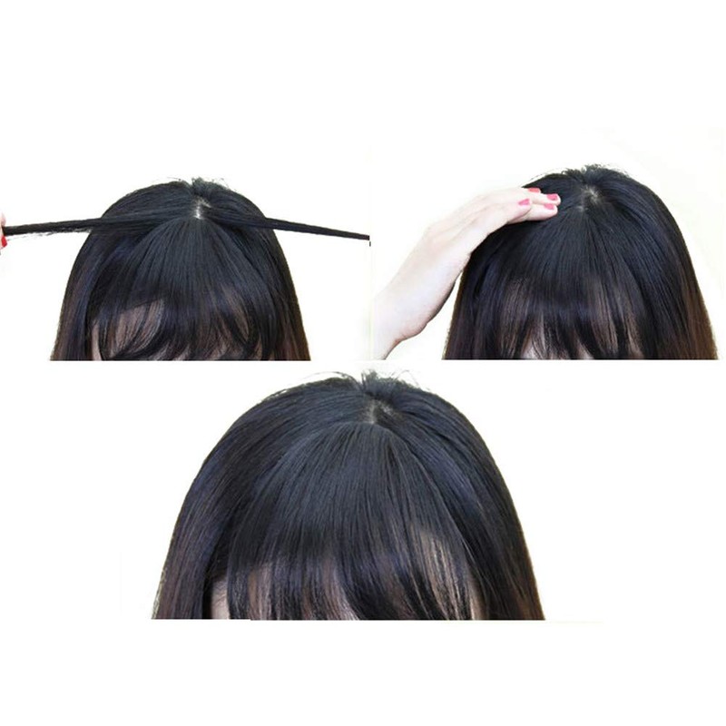 Bangs Wig Ultra Thin Extension Ultra Natural Wig with Sideburns