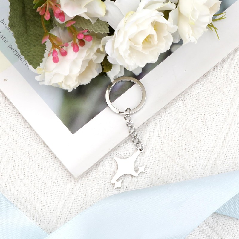 MUCOOS Quadrangle Keychain Star Keychain