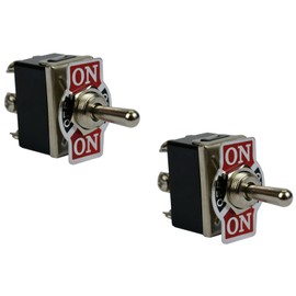 2 pc 20A 125V Toggle Switch (ON)-Off-(ON) DPDT 6 Terminal Momentary 2 Side