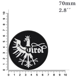 Tyrol Sew-On Patch Austria Fan Item Iron-On Tyrol Eagle Biker Patches for Sewing/Iron-On 70 x 70 mm