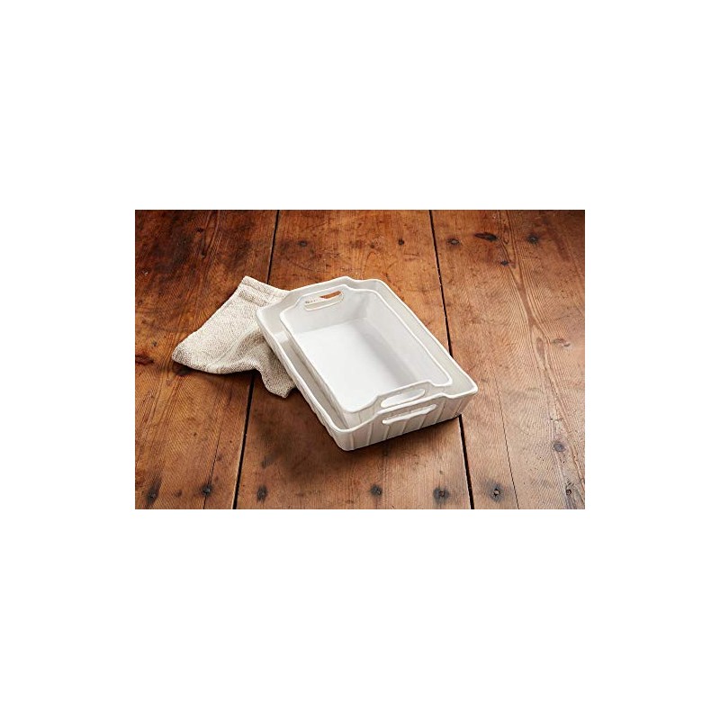 Mud Pie White Baker 2 Dish Set, small 2 3/4"