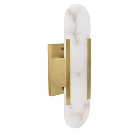 Wall Light, Modern Wall Sconce 2 G4 Bulbs Marble Wall Sconce Lamp for Living Room Bathroom Corridor