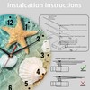SPUNKER Wall Clock,Beach Seashell Starfish Kitchen Wall Clock,Coastal Clocks 10