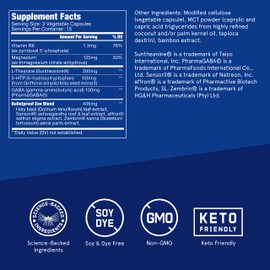 Bulletproof Zen Mode Stress Relief and Tranquility Capsules, 45 Count, Supplement for Calm and Relaxation