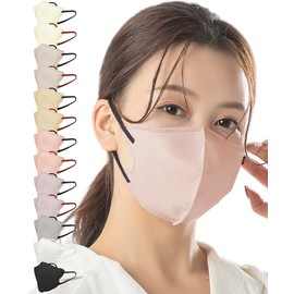 [TJ TRAD JAPAN] Mask, Non-woven Fabric, 3D Mask, 3D Mask, Made in Japan, Bicolor (Sakura Pink x Black, 30 Pieces)